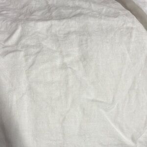 Atlinia White linen flat sheet